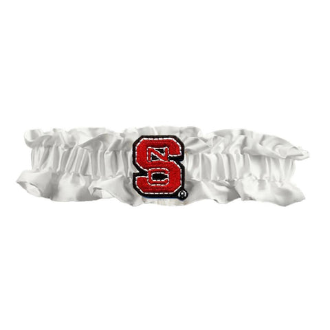 North Carolina State Wolfpack NCAA Dainty Satin Garter (White)