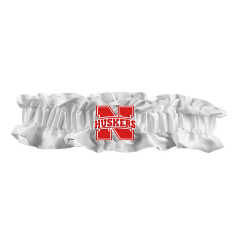 Nebraska Cornhuskers NCAA Dainty Satin Garter (White)