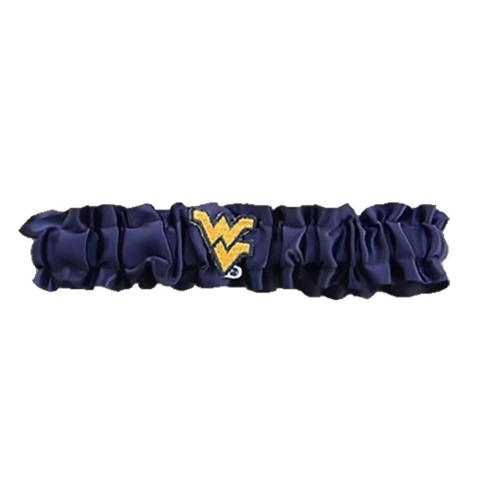 West Virginia Mountaineers NCAA Dainty Satin Garter (Navy Blue)