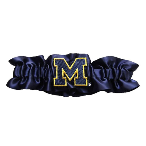 Michigan Wolverines NCAA Satin Garter (Navy Blue)