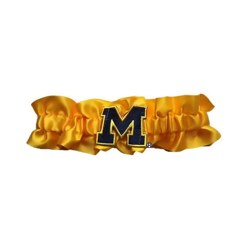 Michigan Wolverines NCAA Satin Garter (Yellow)