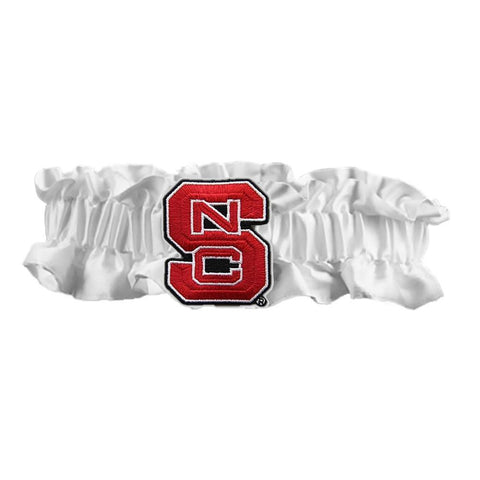 North Carolina State Wolfpack NCAA Satin Garter (White)