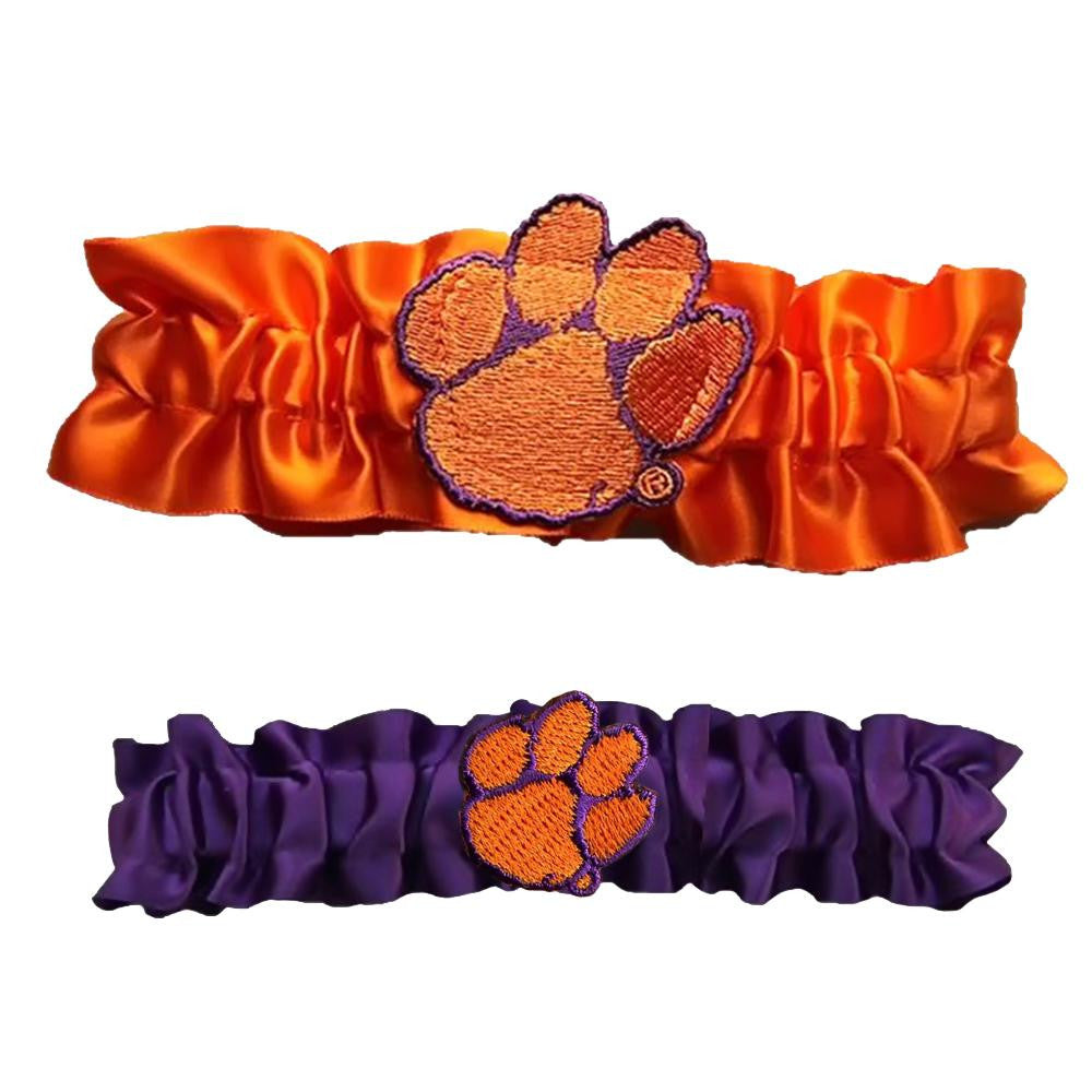 Clemson Tigers NCAA Garter Set One to Keep One to Throw (Orange-Purple)