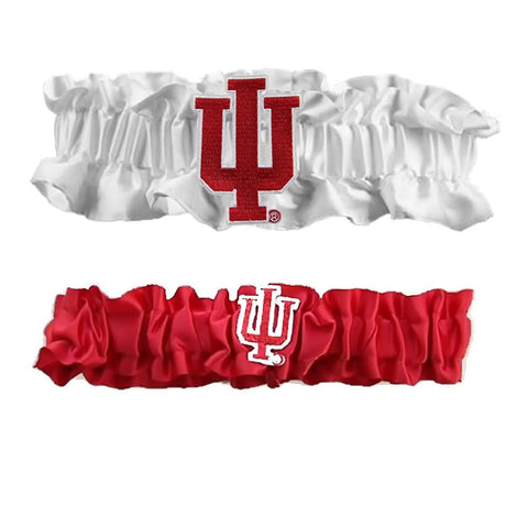 Indiana Hoosiers NCAA Garter Set One to Keep One to Throw (White-Red)