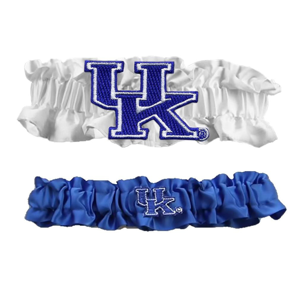 Kentucky Wildcats NCAA Garter Set One to Keep One to Throw (White-Royal Blue)