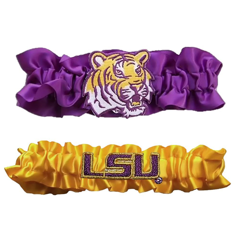 LSU Tigers NCAA Garter Set One to Keep One to Throw (Purple-Yellow)