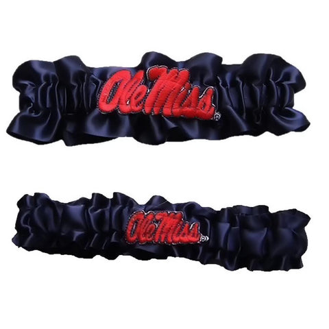Mississippi Rebels NCAA Garter Set One to Keep One to Throw (Navy Blue-Navy Blue)
