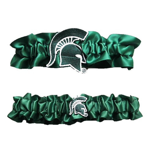 Michigan State Spartans NCAA Garter Set One to Keep One to Throw (Green-Green)