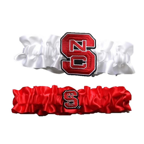 North Carolina State Wolfpack NCAA Garter Set One to Keep One to Throw (White-Red)