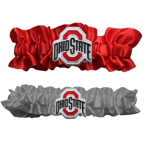 Ohio State Buckeyes NCAA Garter Set One to Keep One to Throw (Red-Silver)