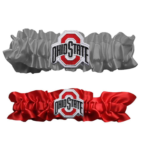 Ohio State Buckeyes NCAA Garter Set One to Keep One to Throw (Silver-Red)