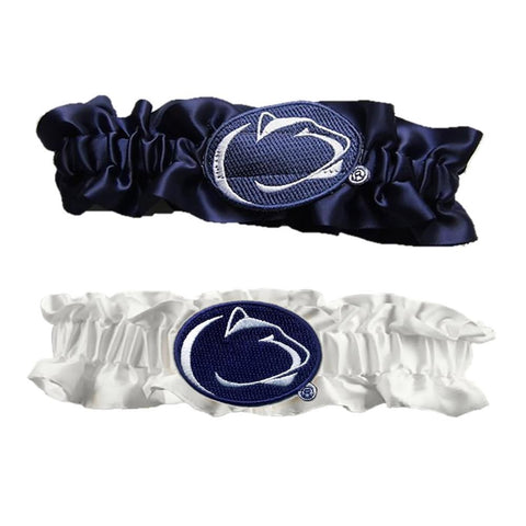 Penn State Nittany Lions NCAA Garter Set One to Keep One to Throw (Navy Blue-White)