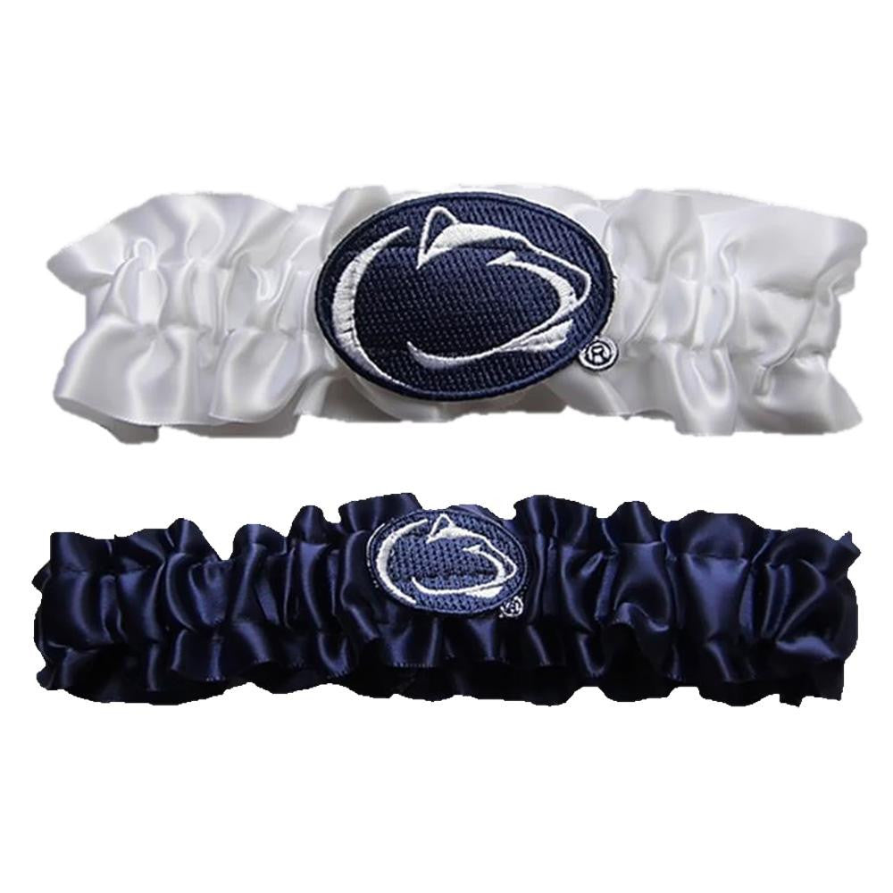 Penn State Nittany Lions NCAA Garter Set One to Keep One to Throw (White-Navy Blue)