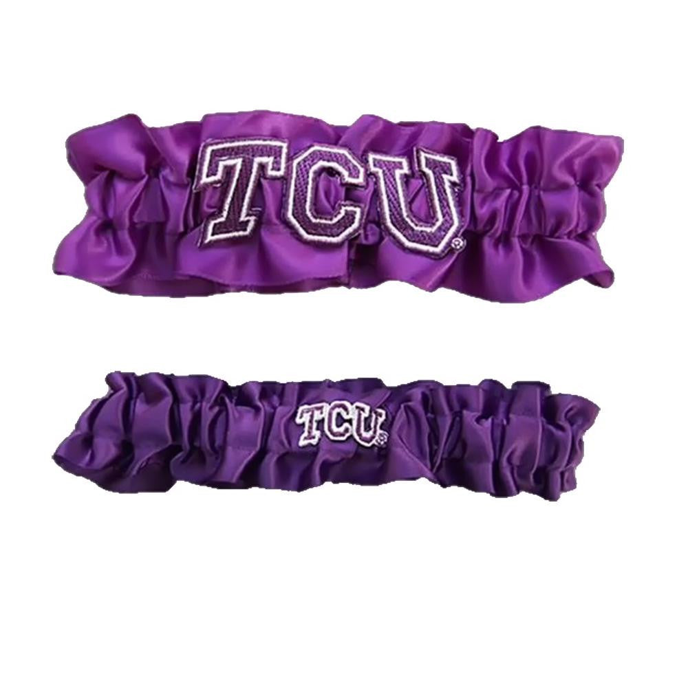 Texas Christian Horned Frogs NCAA Garter Set One to Keep One to Throw (Purple-Purple)
