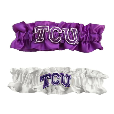 Texas Christian Horned Frogs NCAA Garter Set One to Keep One to Throw (Purple-White)