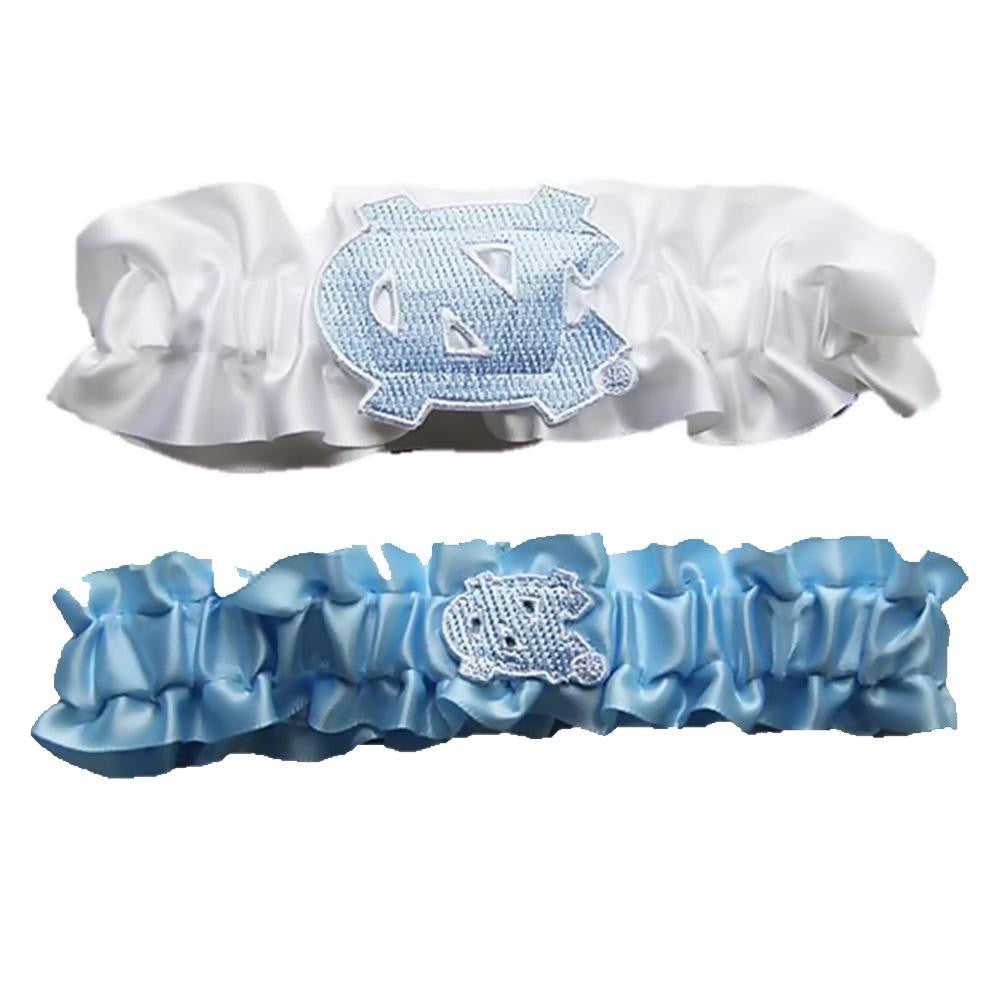 North Carolina Tar Heels NCAA Garter Set One to Keep One to Throw (White-Baby Blue)