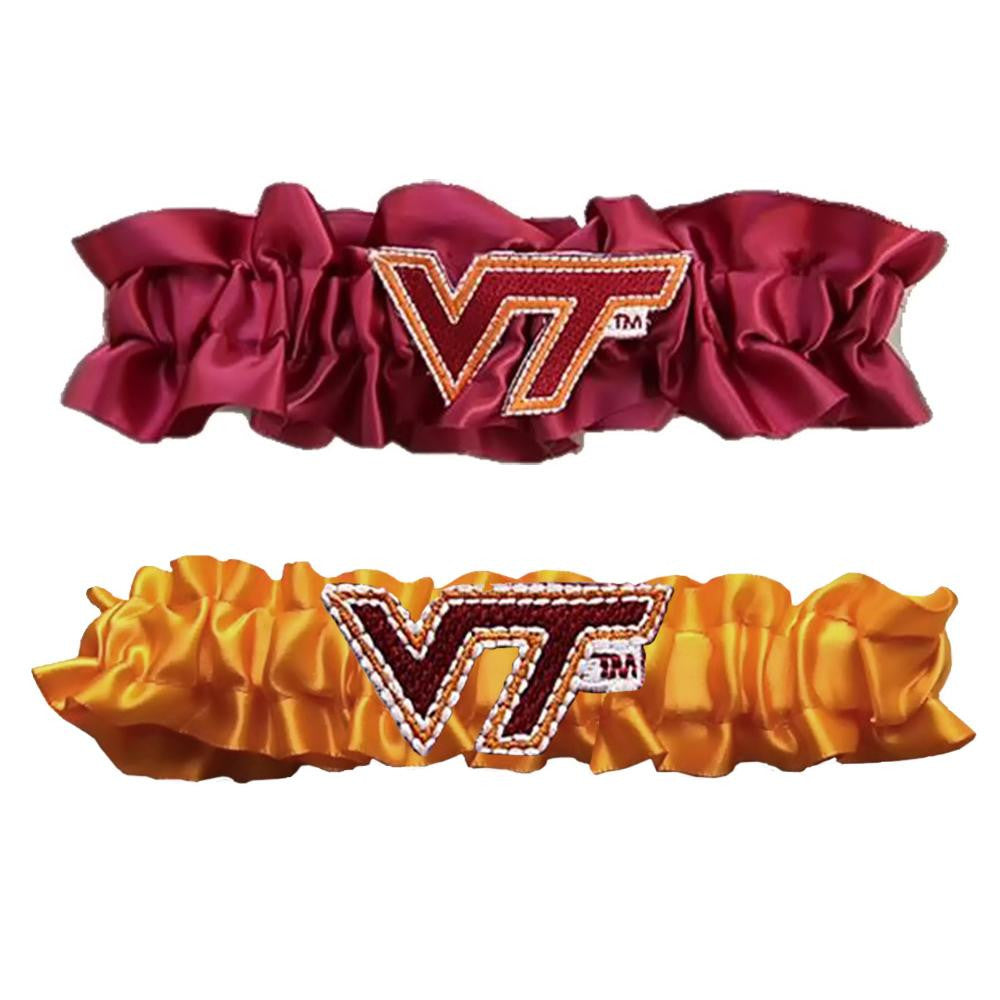 Virginia Tech Hokies NCAA Garter Set One to Keep One to Throw (Maroon-Orange)