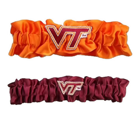 Virginia Tech Hokies NCAA Garter Set One to Keep One to Throw (Orange-Maroon)