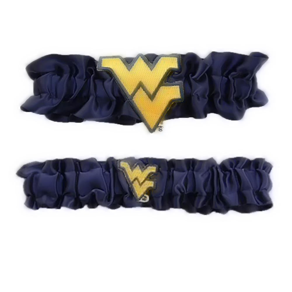 West Virginia Mountaineers NCAA Garter Set One to Keep One to Throw (Navy Blue-Navy Blue)