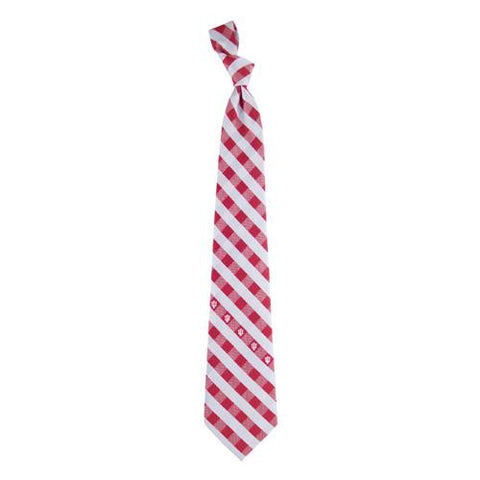 Indiana Hoosiers NCAA Check Poly Necktie