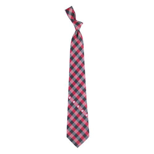 Utah Utes NCAA Check Poly Necktie