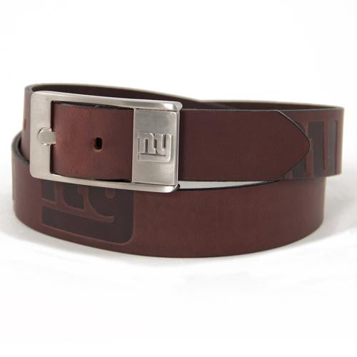 New York Giants NFL Men's Embossed Leather Belt (Size 38)