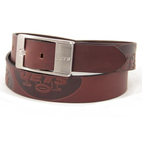 New York Jets NFL Men's Embossed Leather Belt