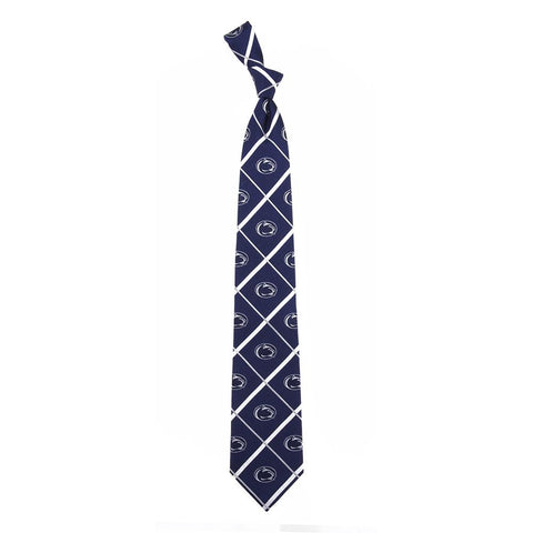 Penn State Nittany Lions NCAA Silver Line Woven Silk Mens Tie