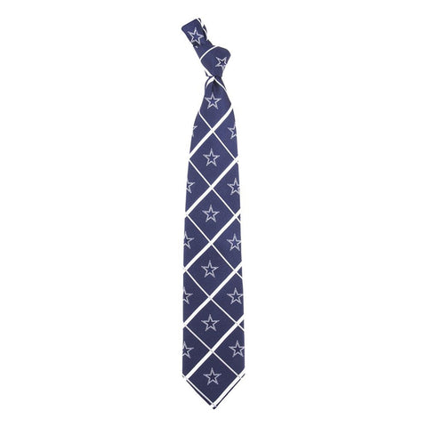 Dallas Cowboys NFL Silver Line Woven Silk Mens Tie