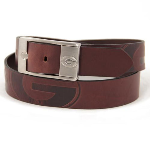 Georgia Bulldogs NCAA Men's Embossed Leather Belt (Size 32)