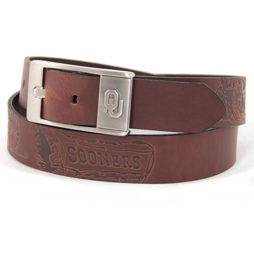 Oklahoma Sooners NCAA Men's Embossed Leather Belt (Size 40)