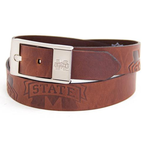 Mississippi State Bulldogs NCAA Brandish Leather Belt Size 34