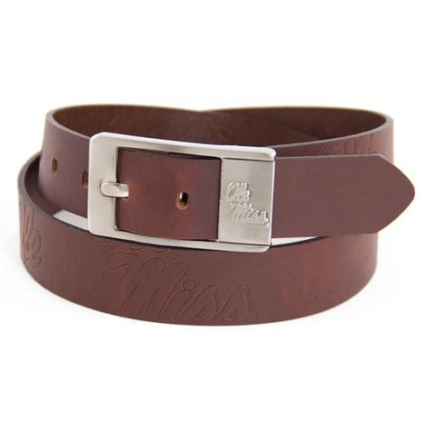 Mississippi Rebels NCAA Brandish Leather Belt Size 32