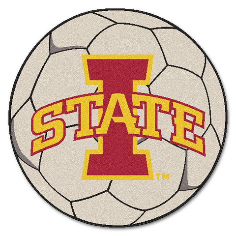 Iowa State Cyclones NCAA Soccer Ball Round Floor Mat (29)