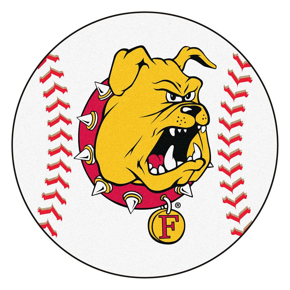 Ferris State Bulldogs NCAA Baseball Round Floor Mat (29)