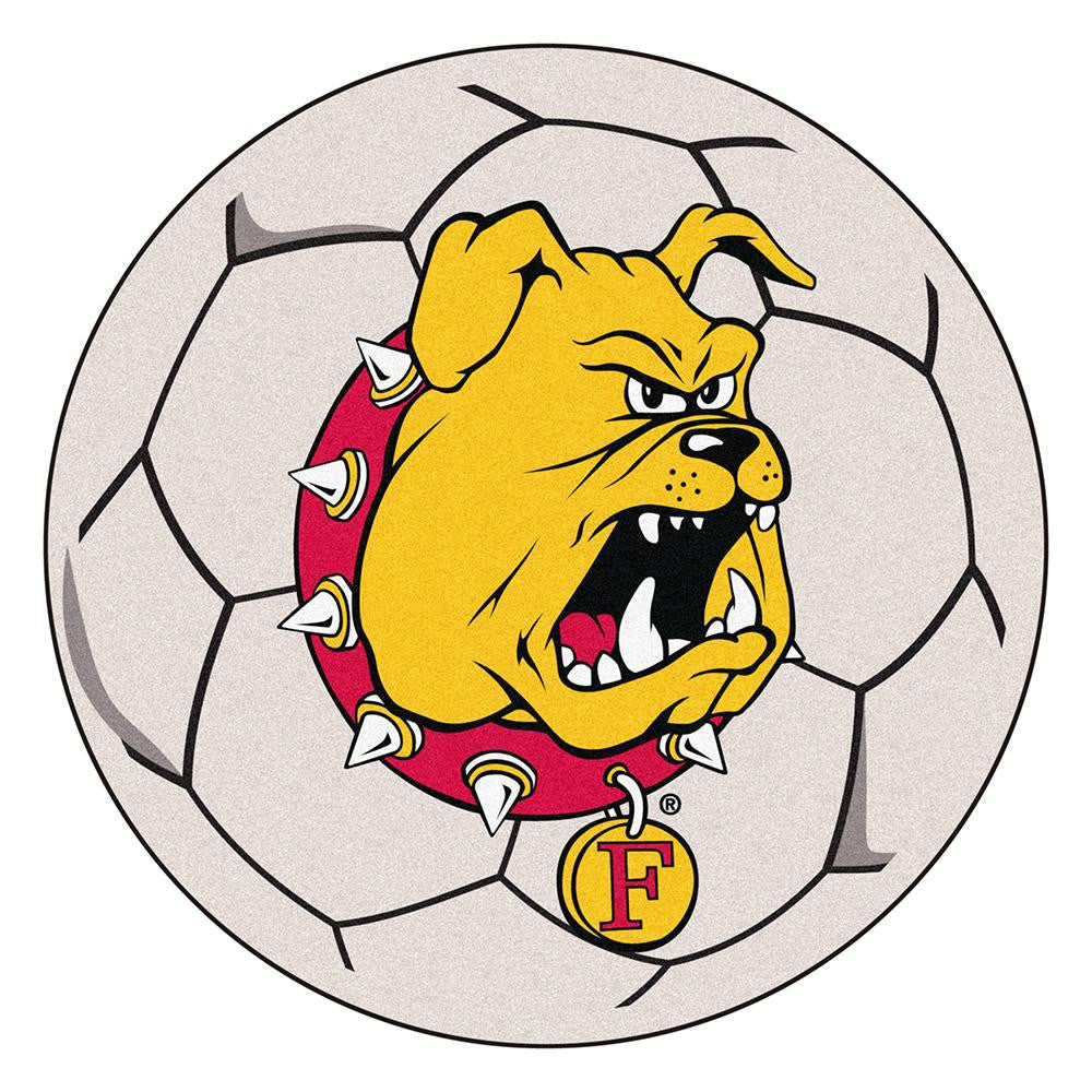 Ferris State Bulldogs NCAA Soccer Ball Round Floor Mat (29)
