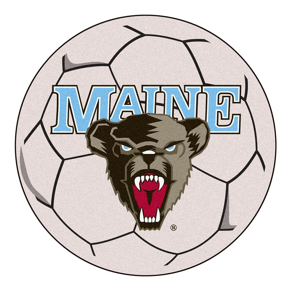 Maine Black Bears NCAA Soccer Ball Round Floor Mat (29)