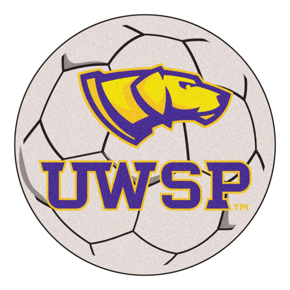 Wisconsin-Stevens Point Pointers NCAA Soccer Ball Round Floor Mat (29)