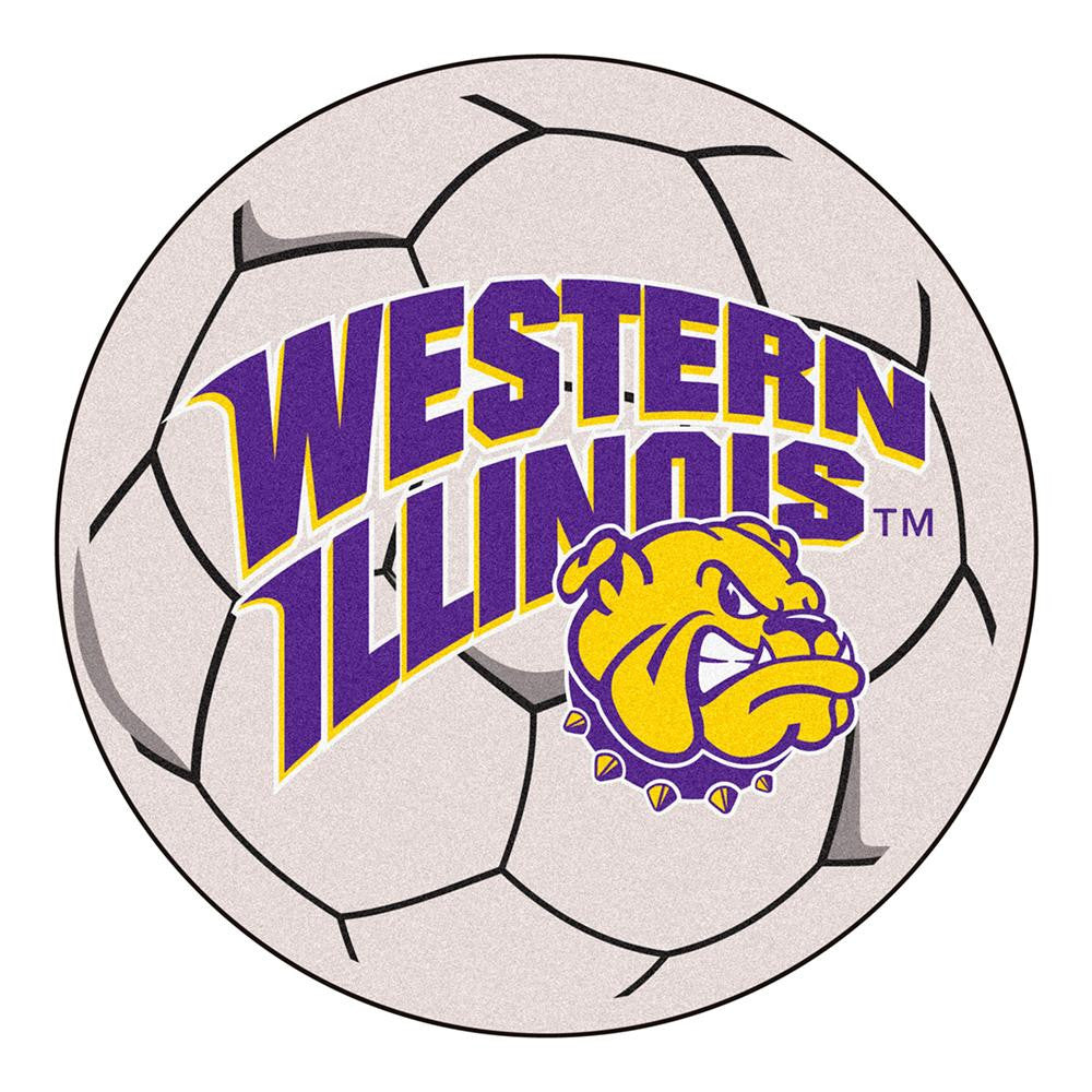 Western Illinois Leathernecks NCAA Soccer Ball Round Floor Mat (29)