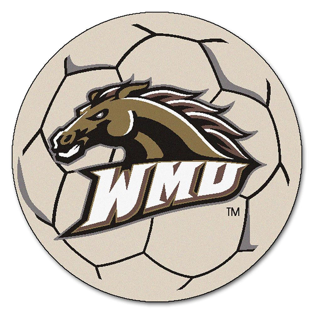 Western Michigan Broncos NCAA Soccer Ball Round Floor Mat (29)