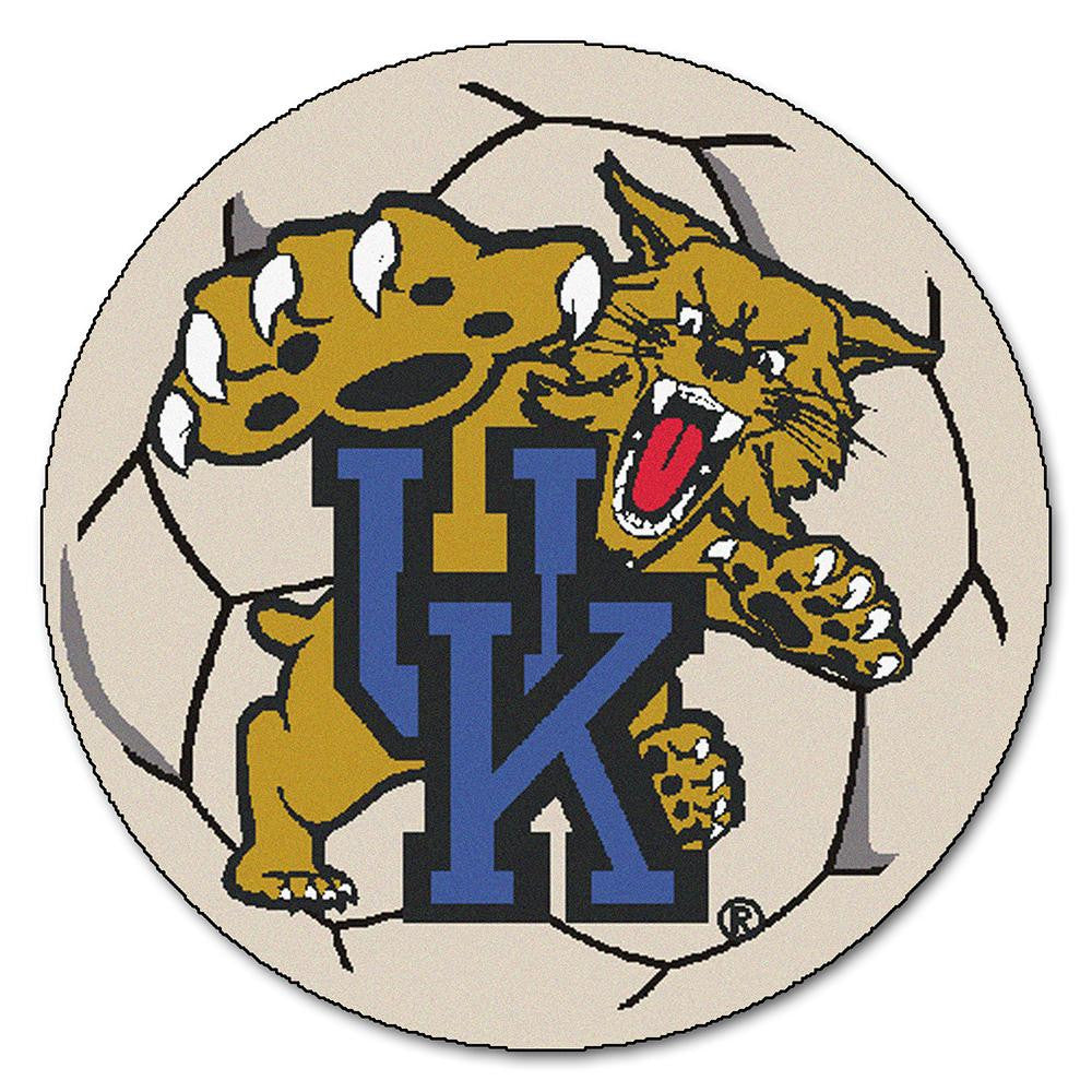 Kentucky Wildcats NCAA Soccer Ball Round Floor Mat (29) Wildcat Logo