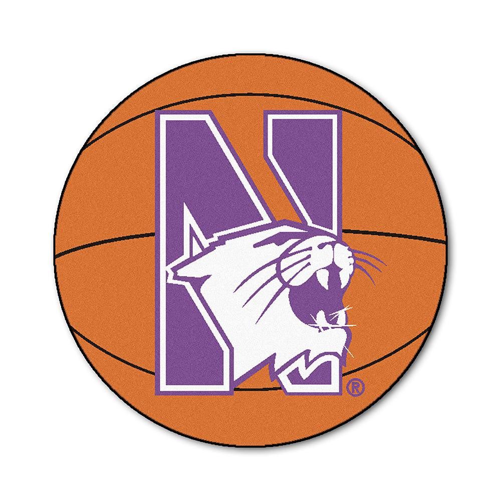 Northwestern Wildcats NCAA Basketball Round Floor Mat (29)