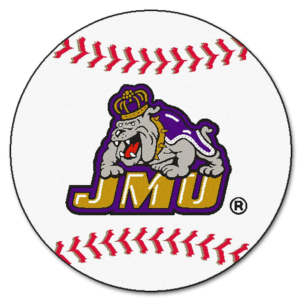 James Madison Dukes NCAA Baseball Round Floor Mat (29)