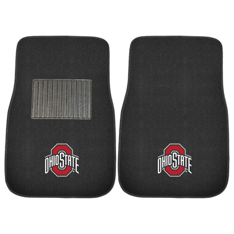 Ohio State Buckeyes NCAA 2-pc Embroidered Car Mat Set