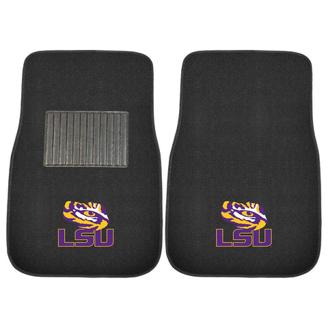 LSU Tigers NCAA 2-pc Embroidered Car Mat Set