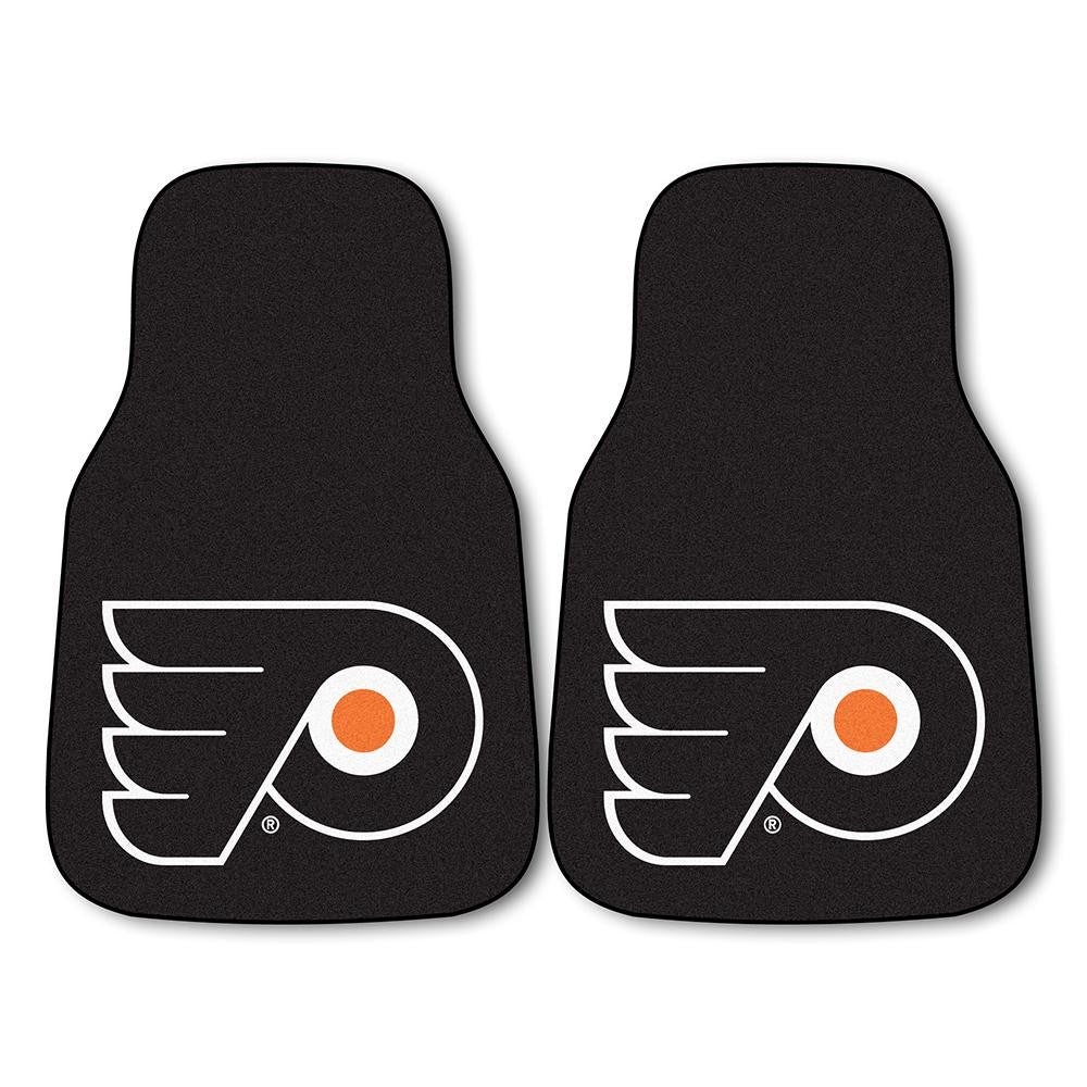 Philadelphia Flyers NHL 2-Piece Printed Carpet Car Mats (18x27)