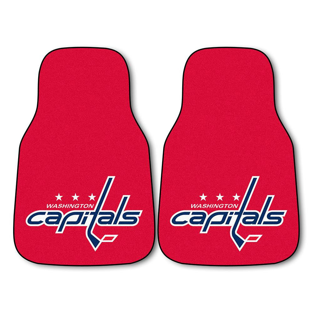 Washington Capitals NHL 2-Piece Printed Carpet Car Mats (18x27)