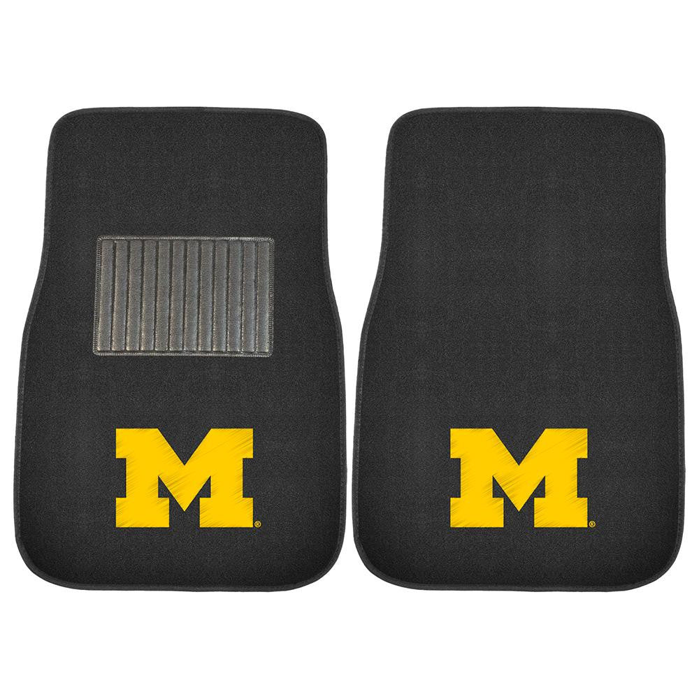 Michigan Wolverines NCAA 2-pc Embroidered Car Mat Set