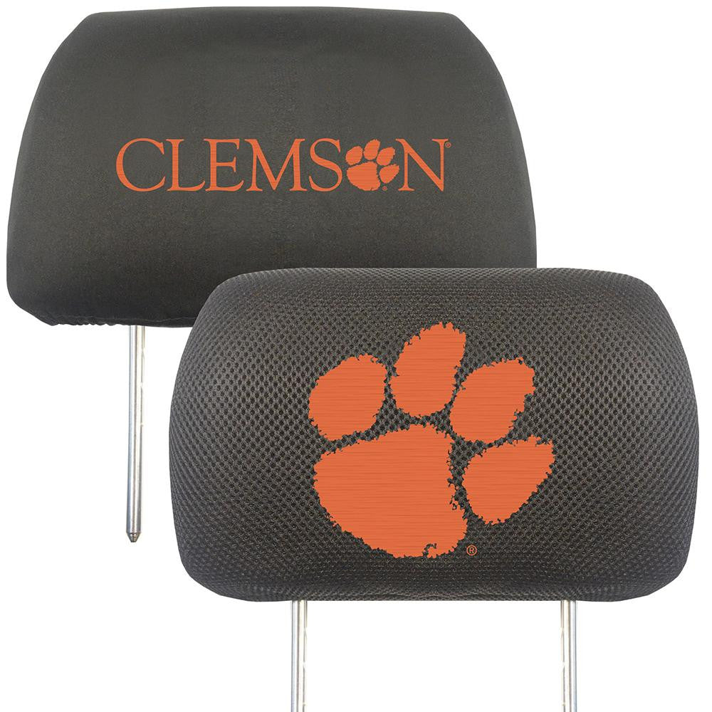 Clemson Tigers NCAA Polyester Head Rest Cover (2 Pack)