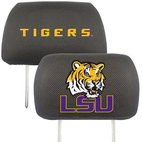 LSU Tigers NCAA Polyester Head Rest Cover (2 Pack)